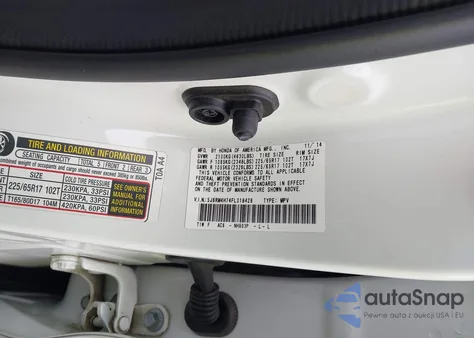 2015 Honda Cr-V Ex-L from USA, damaged, VIN 5J6RM4H74FL018426